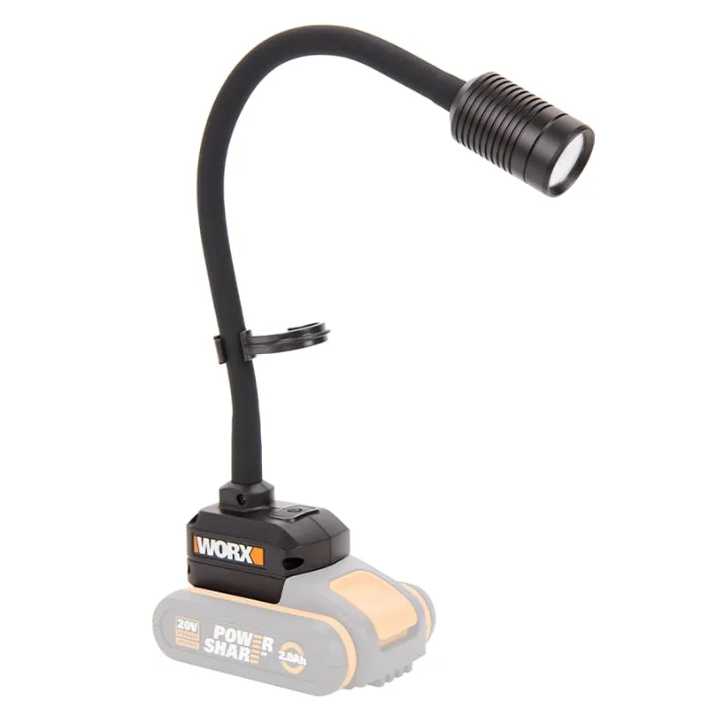 Гибкий фонарь WORX WX028 20V 300лм аккумуляторный — детальное фото